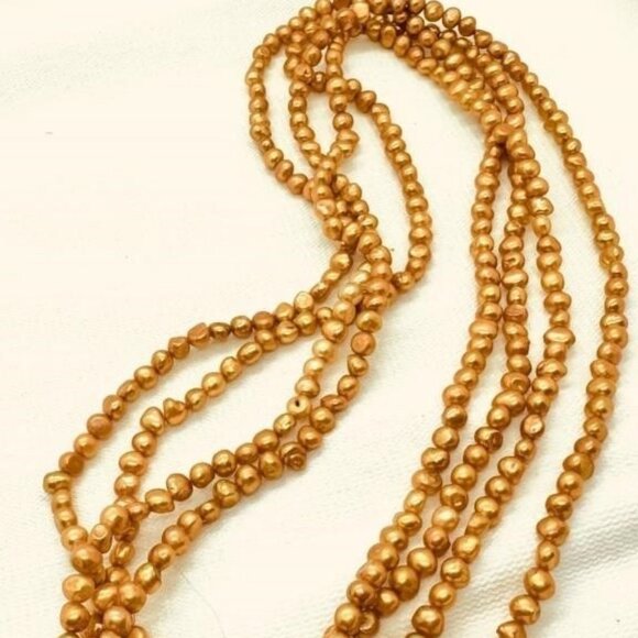 Beautiful Fresh Water Pearl Bead Strand 55"+ - Picture 2 of 3